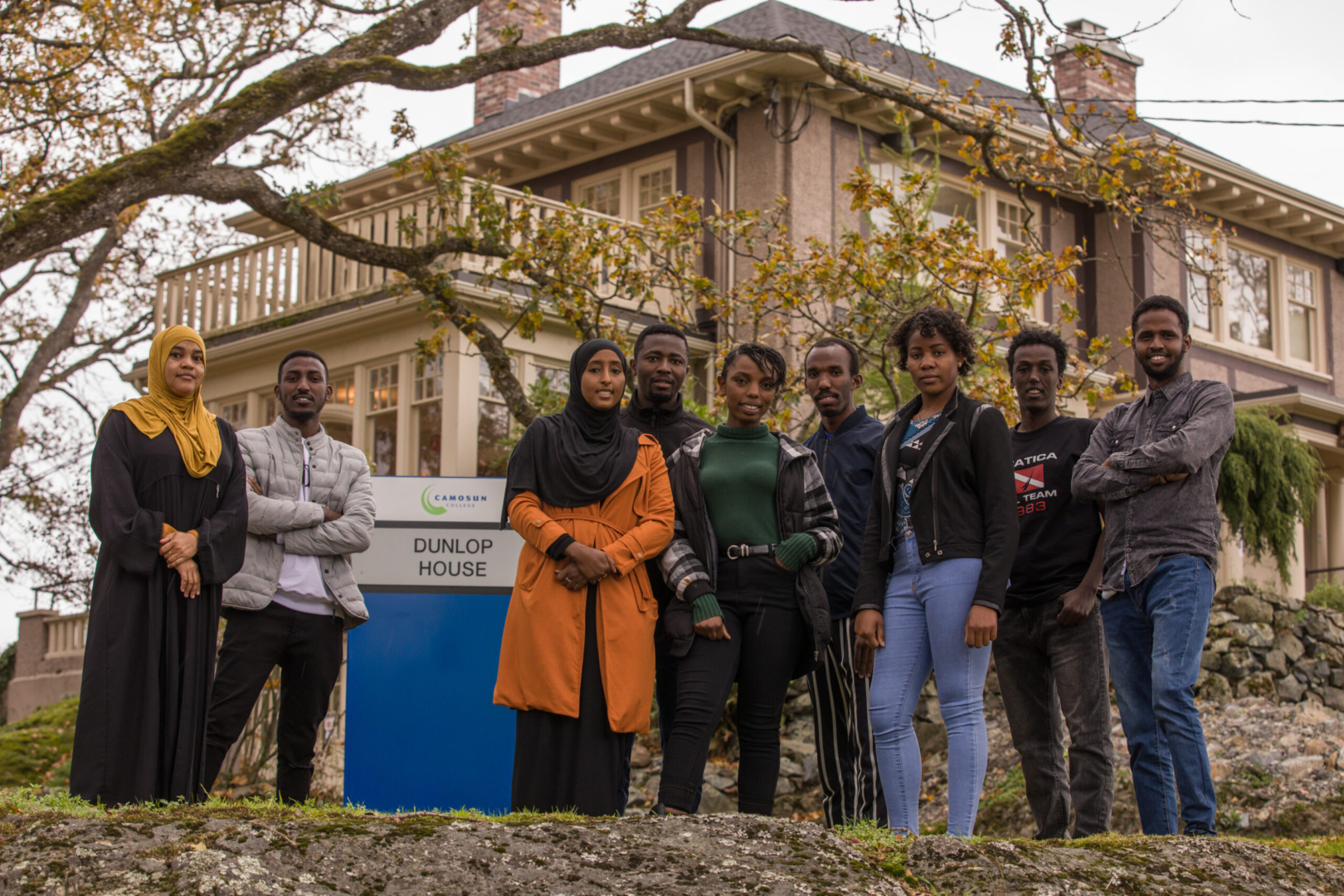 The refugee youth cohort from Kenya at Camosun College's Dunlop House.